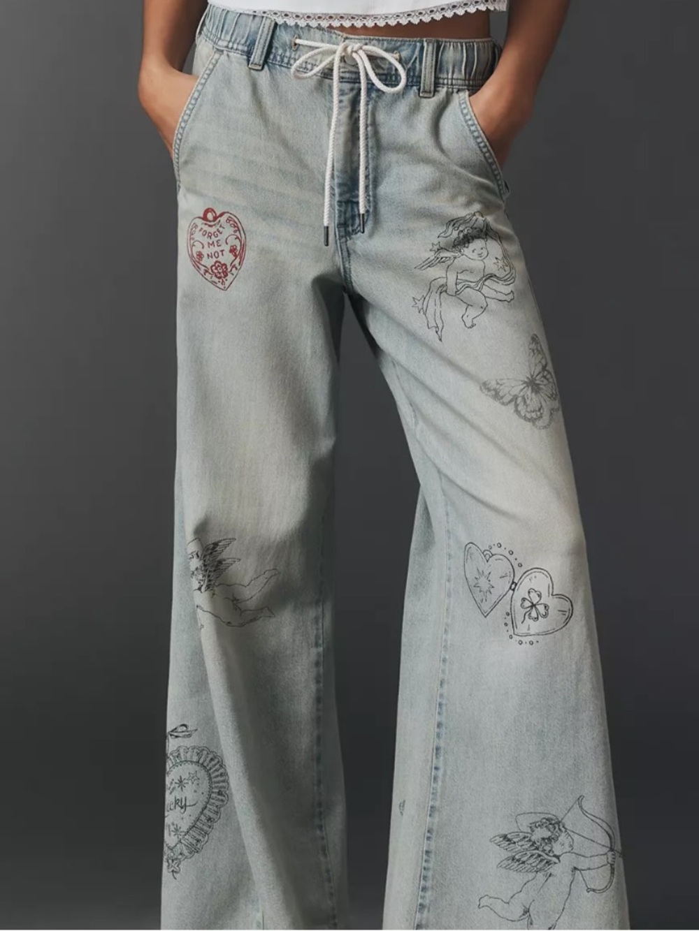 Adi Mid-Rise Flare Embellished Jeans by Pilcro - Anthropology - Picture 4 of 6